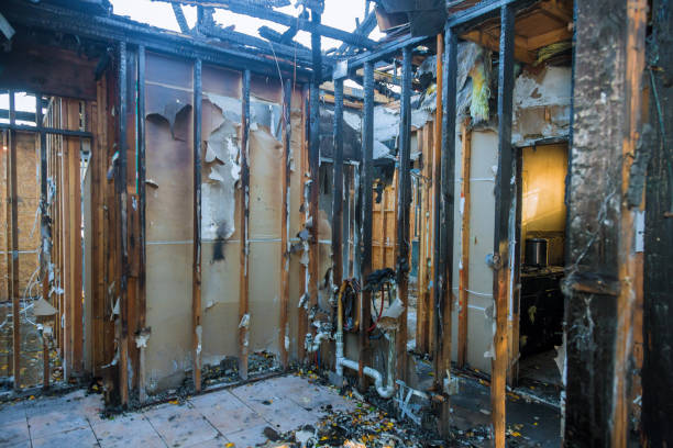 Professional Fire Damage Restoration technician working in Marriottsville, MD